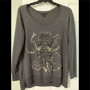 Rock & Republic gray decorative sweatshirt